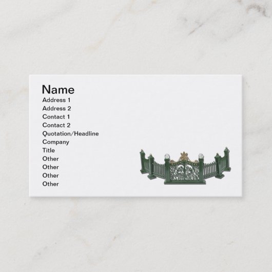 Metall gebogener Zaun Visitenkarte (Vorderseite)
