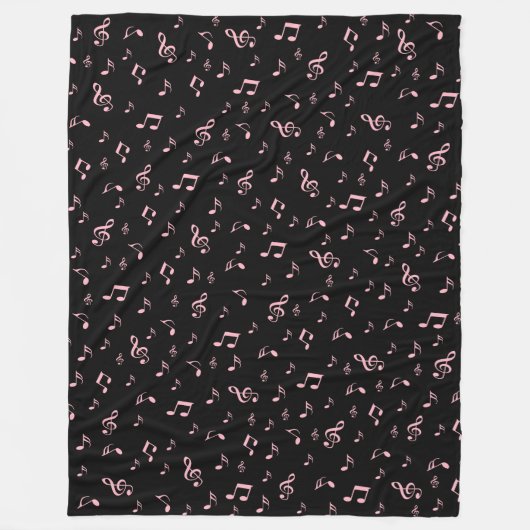 Metall, glänzend, muster, musik, note, elegan fleecedecke (Vorderseite)