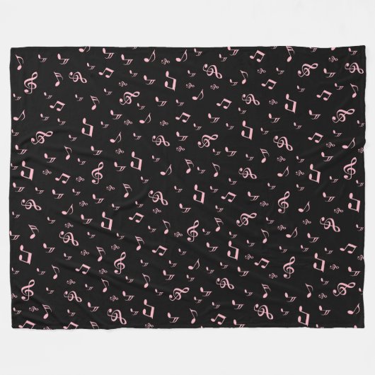 Metall, glänzend, muster, musik, note, elegan fleecedecke (Vorderseite (Horizontal))