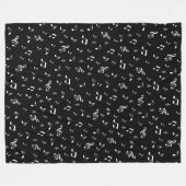Metall, glänzend, muster, musik, note, elegant, fleecedecke (Vorderseite (Horizontal))