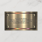 Metall-Gold-Bürste | Metallgrenze | Schrauben Visitenkarte (Rückseite)
