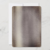 Metall Gold, Silber - Brass Bachelorette Einladung (Rückseite)