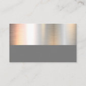 Metall | Grau Visitenkarte (Rückseite)