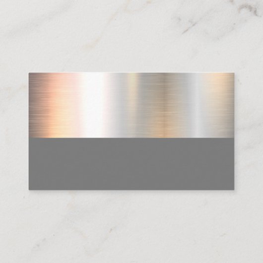 Metall | Grau Visitenkarte (Rückseite)