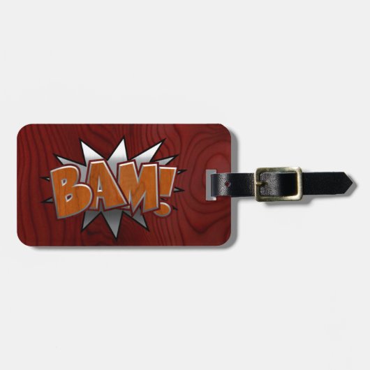 Metall-Holz-BAM! Gepäckanhänger (Vorderseite horizontal)