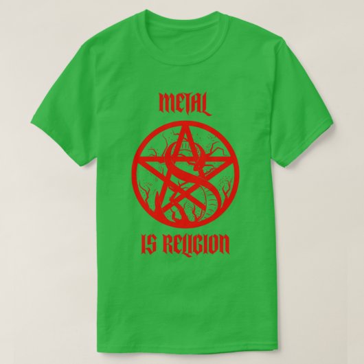 Metall ist religiös Todesmetall Pentagram Schlange T-Shirt (Design vorne)