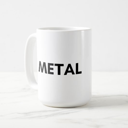 Metall Kaffeetasse (Vorderseite Links)