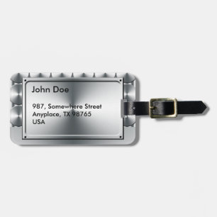 Metall kreist Muster ein Gepäckanhänger