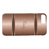 Metall-Kupfer braun gebürstetes Aluminium-Look Case-Mate iPhone Hülle (Rückseite (Horizontal))