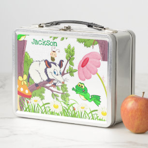 Metall-Lunchbox Chick Possum Frog  Mittagessen Abe Metall Brotdose