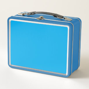 Metall-Lunchbox Hellblau Klassisch Robust Metall Brotdose