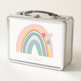 METALL LUNCHBOX: RAINBOW + STARS BROTDOSE