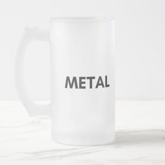 Metall Mattglas Bierglas (Links)