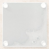 Metall mit Einschusslochhintergrund Glasuntersetzer (Rückseite)