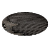 Metall mit Einschusslochhintergrund Schneidebrett (Ecke)