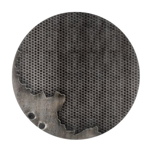 Metall mit Einschusslochhintergrund Schneidebrett (Vorderseite)