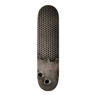 Metall mit Einschusslochhintergrund Skateboard