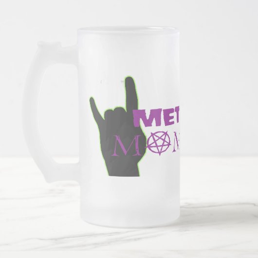 Metall Momma Mattglas Bierglas (Links)