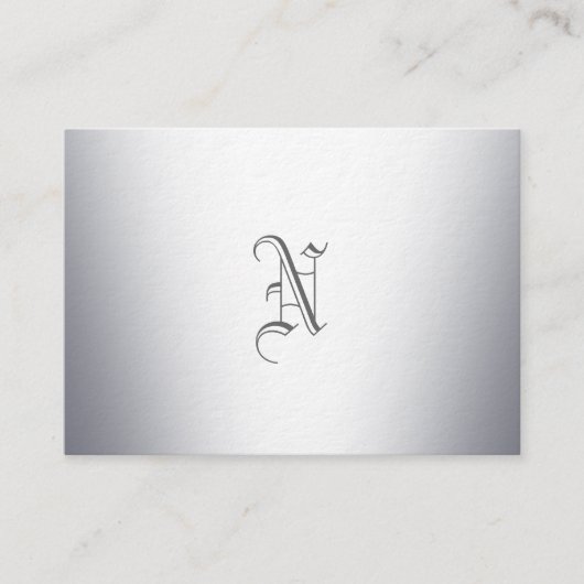 Metall-Monogramm Visitenkarte (Vorderseite)