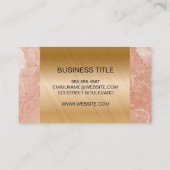 Metall | Orangefarbene Marmorschicht Visitenkarte (Rückseite)