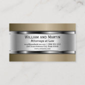 Metall | Qr-Code | Monogramm Visitenkarte (Rückseite)