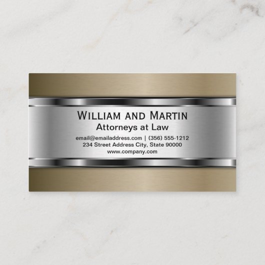 Metall | Qr-Code | Monogramm Visitenkarte (Rückseite)