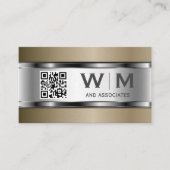 Metall | Qr-Code | Monogramm Visitenkarte (Vorderseite)