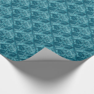 Metall-Rose-02-Blue-Gift-Verpackungspapier Geschenkpapier