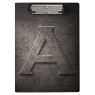 Metall-Rustikales A-Monogramm-Clipboard Klemmbrett