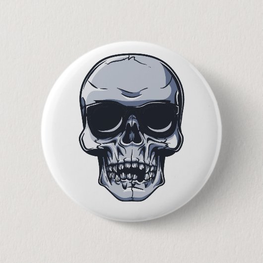Metall Schädel Totenkopf metal skull Button (Vorderseite)