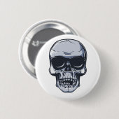 Metall Schädel Totenkopf metal skull Button (Vorne & Hinten)