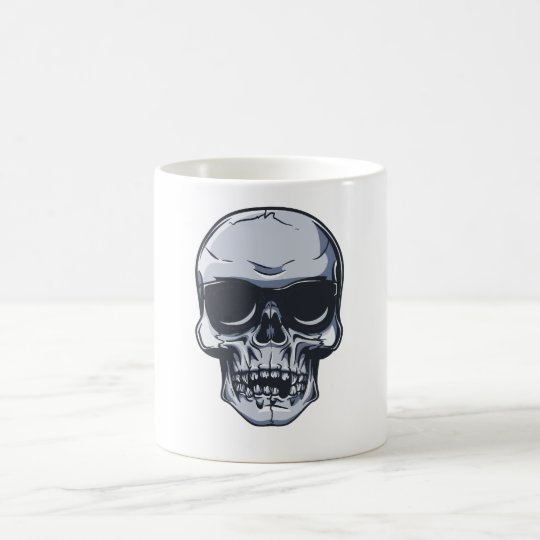 Metall Schädel Totenkopf metal skull Kaffeetasse
