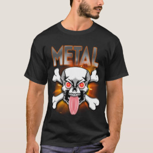 METALL!  Schädel und Krebse, Zunge ausgesperrt T-Shirt