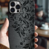 Metall, schwarz gebürstetes Aluminium und schwarze Case-Mate iPhone Hülle