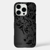 Metall, schwarz gebürstetes Aluminium und schwarze Case-Mate iPhone Hülle (Rückseite)