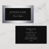 Metall Schwarzes Visitenkarte (Vorne/Hinten)