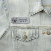 Metall Silber Style Pin oder magnetischer Mitarbei Namensschild (Beispiel)