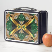 Metall-Stainless-Lunchbox mit Jamaica-Farben Metall Brotdose (Beispiel)