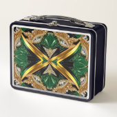 Metall-Stainless-Lunchbox mit Jamaica-Farben Metall Brotdose (Vorderseite)