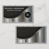 Metall | Steel | Saat und Hammer Visitenkarte (Vorne/Hinten)