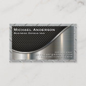 Metall | Steel | Schwarzes Mesh Visitenkarte (Vorderseite)