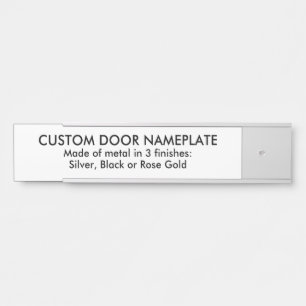 Metall-Türschild mit Silberfinish: Individuelle Ge Türschild