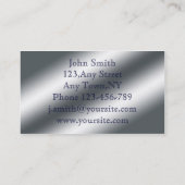 Metall-und Glas-Visitenkarte-Monogramm-Schablone Visitenkarte (Rückseite)