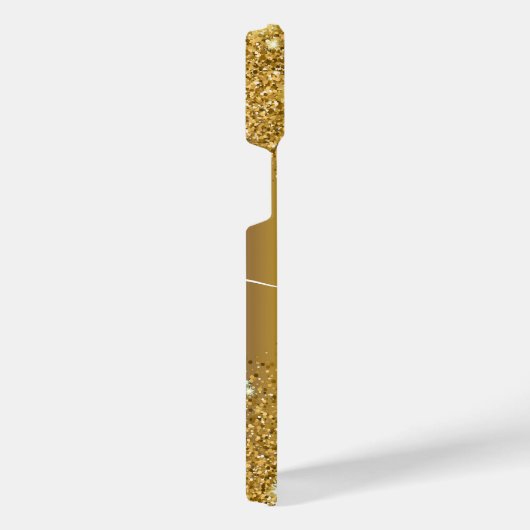Metall und Goldener Glitzer iPhone Hülle (Rechte Seite)