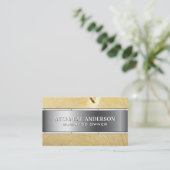 Metall und Holz Visitenkarte (Stehend Vorderseite)