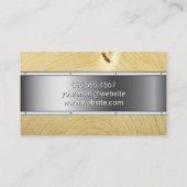 Metall und Holz Visitenkarte (Rückseite)