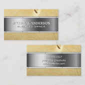 Metall und Holz Visitenkarte (Vorne/Hinten)