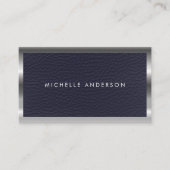 Metall und Leder Visitenkarte (Vorderseite)