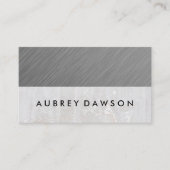 Metall und Marmor | Einfaches Elegant Visitenkarte (Vorderseite)