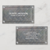 Metall und Schrauben | Diamantbeschichteter Stahl Visitenkarte (Vorne/Hinten)